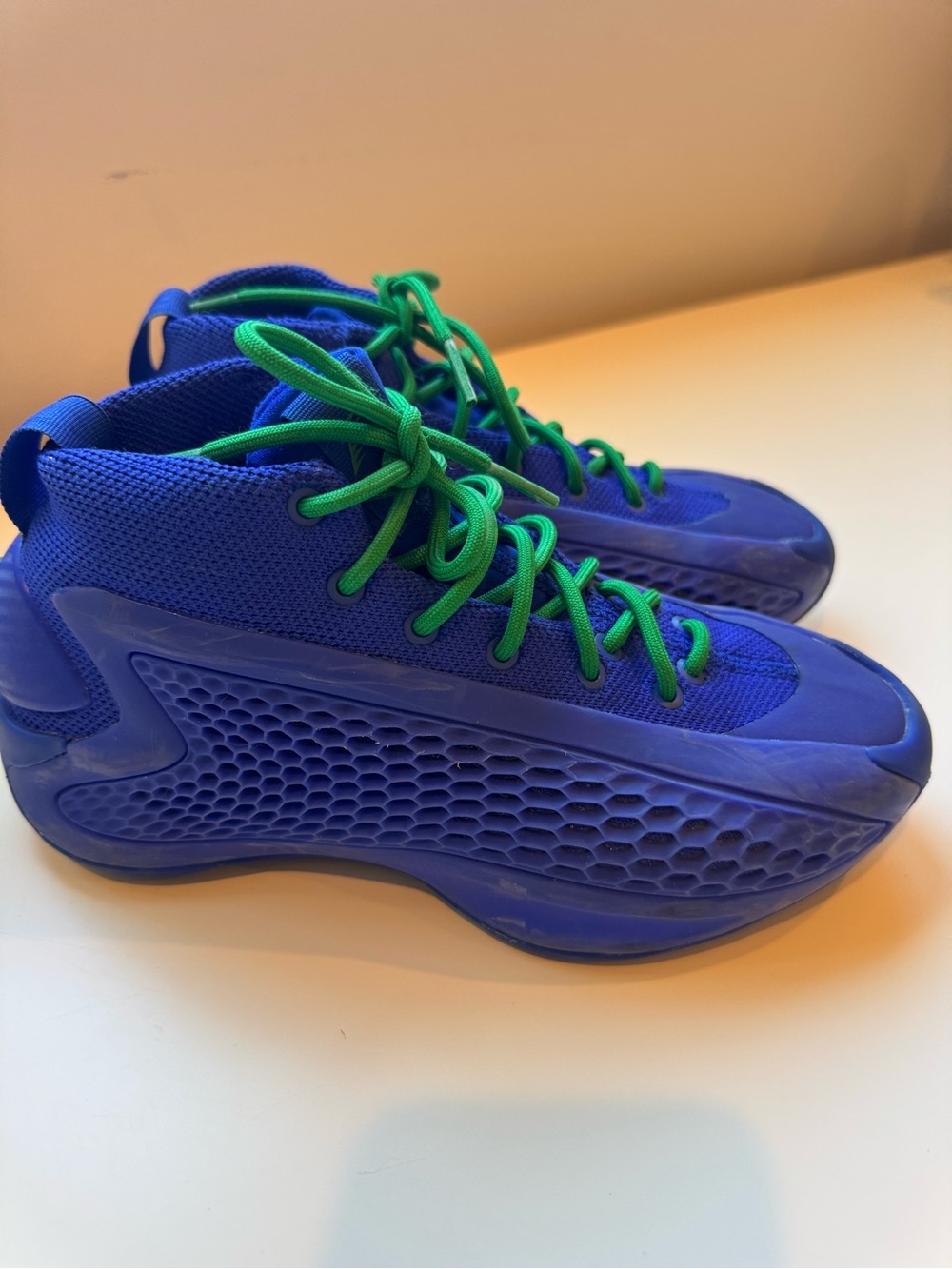 Adidas Anthony Edward’s Kids AE 1 Velocity Blue Basketball Shoes Boys 3.5